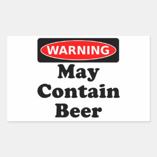 Sticker Rectangulaire Peut contenir de la bière