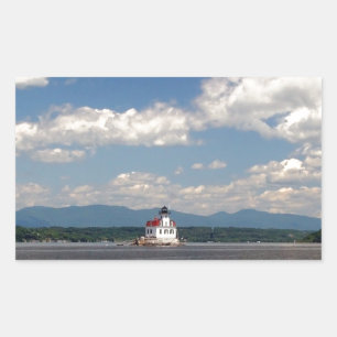 Sticker Rectangulaire Phare de la rivière Hudson