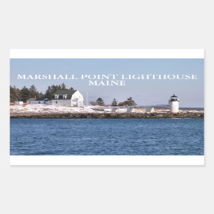Sticker Rectangulaire Phare de Marshall Point, Port Clyde Maine