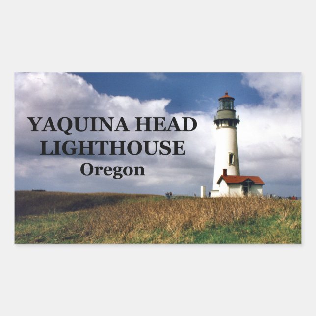 Sticker Rectangulaire Phare de Yaquina Head, Oregon (Devant)