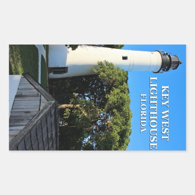 Sticker Rectangulaire Phare Key West, Floride (Devant)