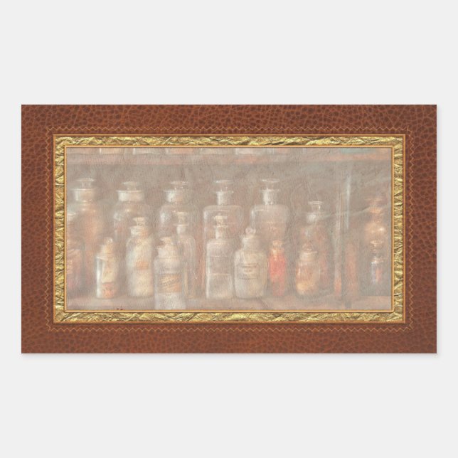Sticker Rectangulaire Pharmacie - L'ensemble de chimie (Devant)