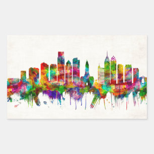 Sticker Rectangulaire Philadelphie Pennsylvanie Skyline