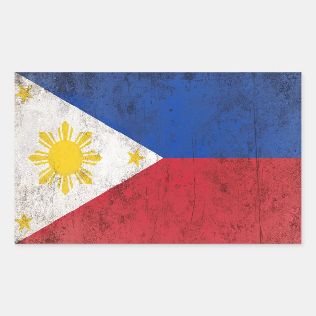 Sticker Rectangulaire Philippines (Devant)
