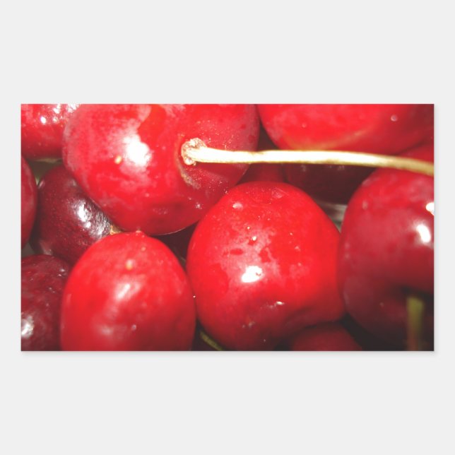 Sticker Rectangulaire Photo de Cherries (Devant)