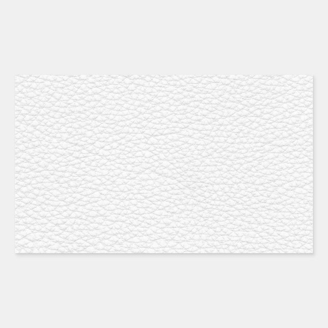Sticker Rectangulaire Photo de cuir blanc. (Devant)