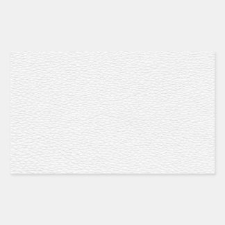Sticker Rectangulaire Photo de cuir blanc.