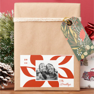 Sticker Rectangulaire Photo de vacances de Poinsettia Graphic