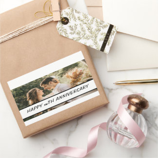 Sticker Rectangulaire Photo personnalisée Texte Anniversaire Cadeau