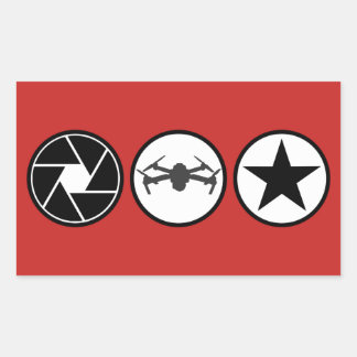 Sticker Rectangulaire Photographe aérien DJI Mavic USA