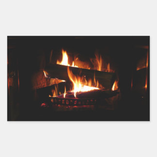 Sticker Rectangulaire Photographie de scène hivernale chaleureuse de che