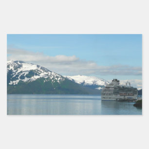 Sticker Rectangulaire Photographie de voyage de croisière en Alaska