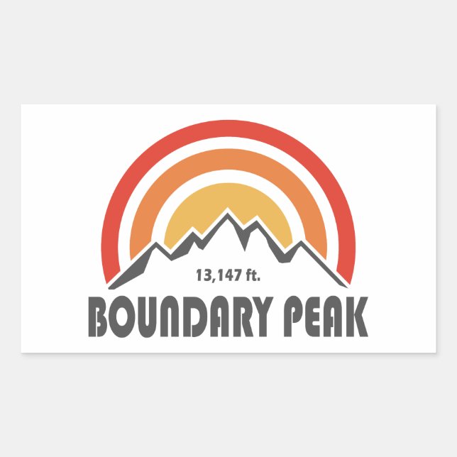 Sticker Rectangulaire Pic Boundary Nevada (Devant)