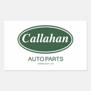 Sticker Rectangulaire Pièces d'automobile Callahan