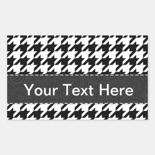Sticker Rectangulaire Pied de fond noir et blanc