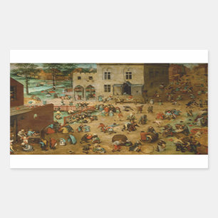 Sticker Rectangulaire Pieter Bruegel l’Aîné - Jeux pour enfants