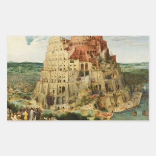 Sticker Rectangulaire Pieter Bruegel l'Ancien - La Tour de Babel