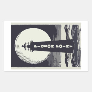 Sticker Rectangulaire Pigeon Point Lighthouse California Moon