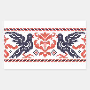 Sticker Rectangulaire Pigeons en couple