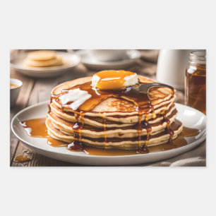 Sticker Rectangulaire Pile de crêpes