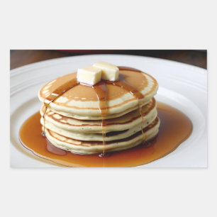 Sticker Rectangulaire Pile De Pancakes