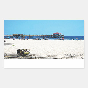 Sticker Rectangulaire Pilier de Huntington Beach