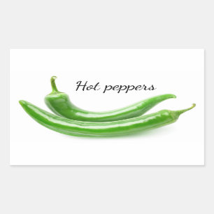 Sticker Rectangulaire Piments de piment vert