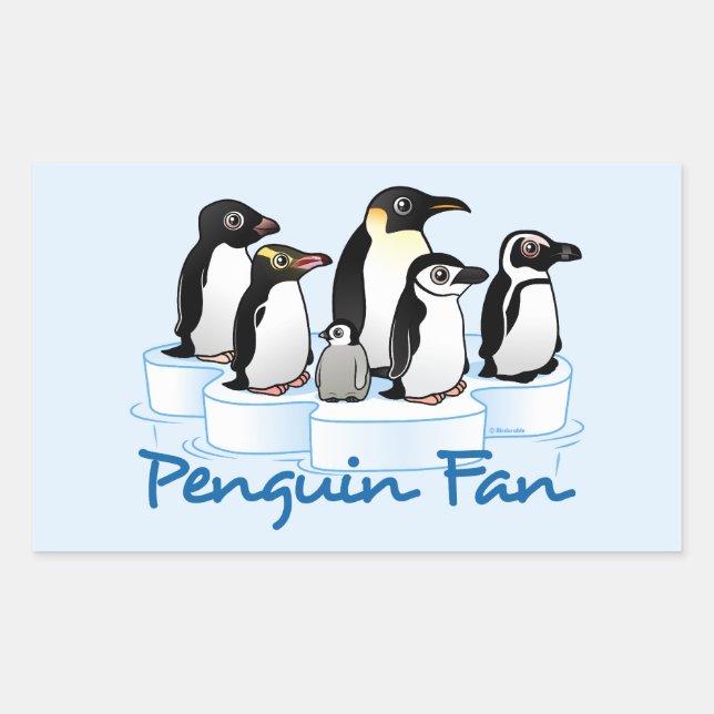 Sticker Rectangulaire Pingouin (Devant)