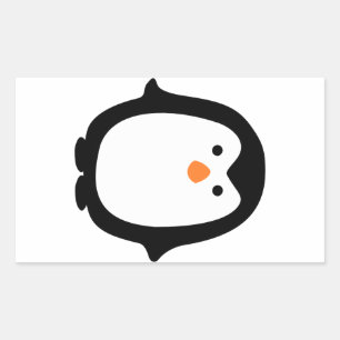 Sticker Rectangulaire Pingouin