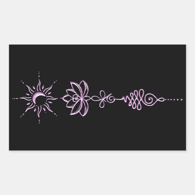 Sticker Rectangulaire Pink Unalome Group (Devant)