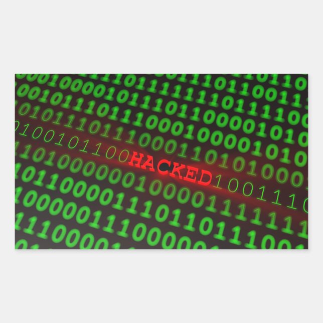 Sticker Rectangulaire piraté (Devant)