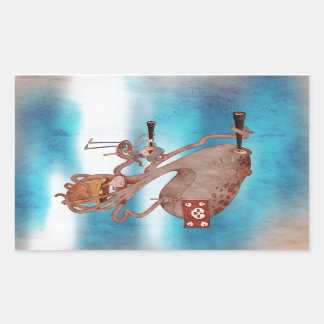Sticker Rectangulaire Pirates. Imagination and fantasy, cute and lovely.