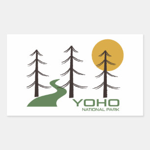 Sticker Rectangulaire Piste du parc national Yoho