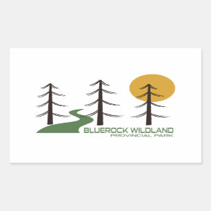 Sticker Rectangulaire Piste du parc provincial Bluerock Wildland