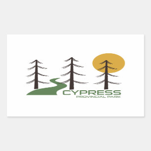 Sticker Rectangulaire Piste du parc provincial Cypress
