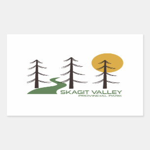 Sticker Rectangulaire Piste du parc provincial de Skagit Valley