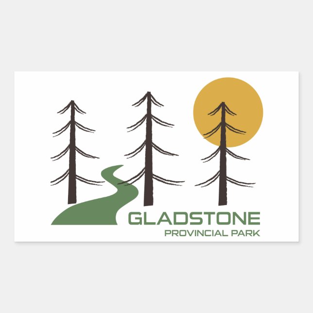 Sticker Rectangulaire Piste du parc provincial Gladstone (Devant)