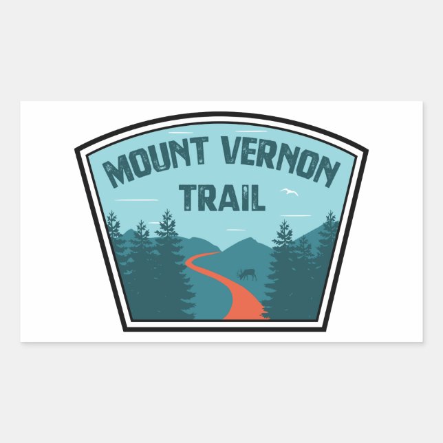 Sticker Rectangulaire Piste Mount Vernon (Devant)