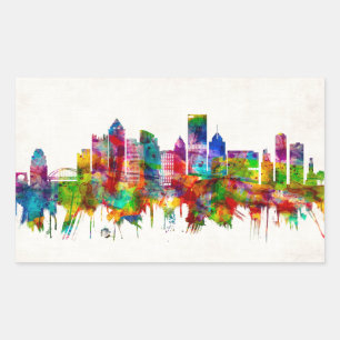 Sticker Rectangulaire Pittsburgh Pennsylvania Skyline