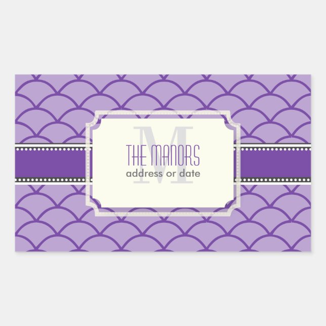 Sticker Rectangulaire PixDezines do-it-yourself couleurs/écailles trelli (Devant)