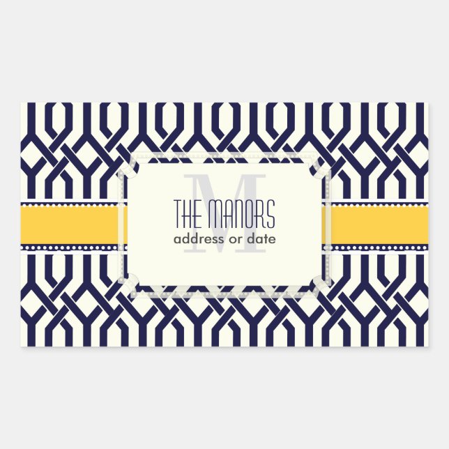 Sticker Rectangulaire PixDezines trellis kew/couleurs do-it-yourself (Devant)