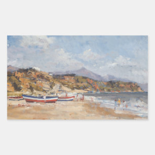 Sticker Rectangulaire Plage et montagnes Nerja 2001