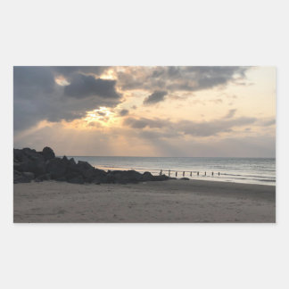 Sticker Rectangulaire Plage Sunset