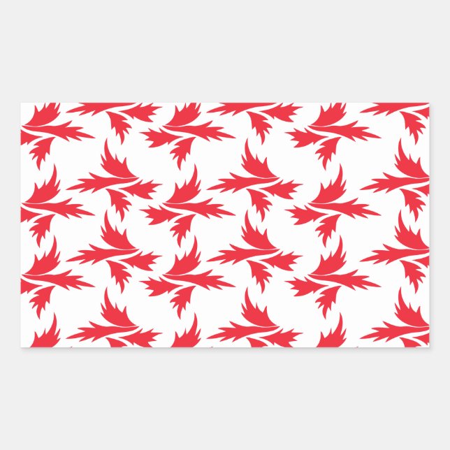 Sticker Rectangulaire plante botanique (Devant)