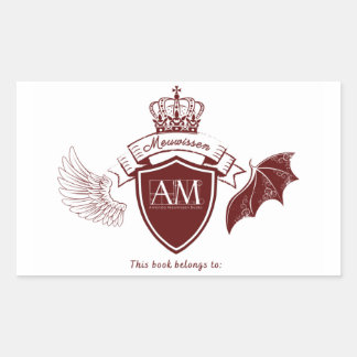 Sticker Rectangulaire Plaque AM - Couronne rouge