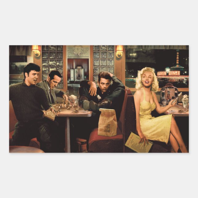 Sticker Rectangulaire Plaque bleue (Devant)