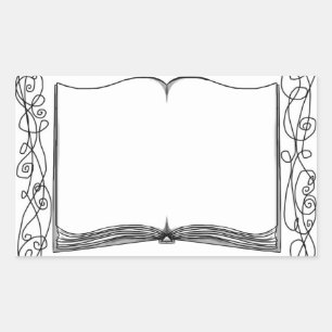 Sticker Rectangulaire Plaque d'autocollant de livre intégrée