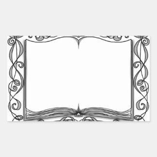 Sticker Rectangulaire Plaque d'autocollant de livre intégrée
