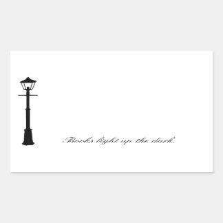 Sticker Rectangulaire Plaque d'autocollant Lamppost