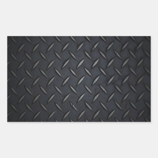 Sticker Rectangulaire Plaque de diamant noir en métal